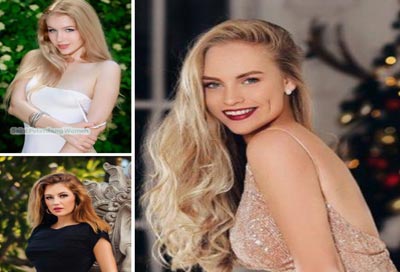A collage of beautiful Russian women