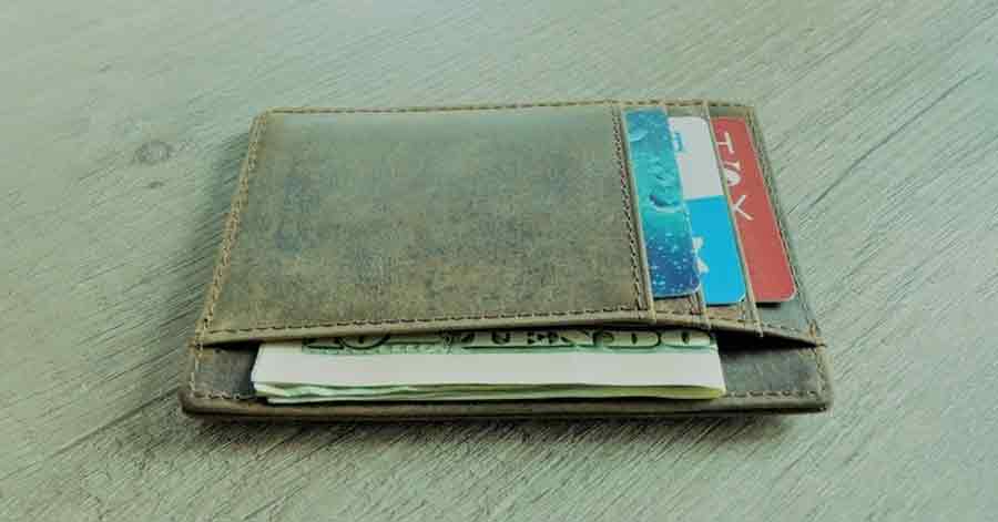 A brown wallet.